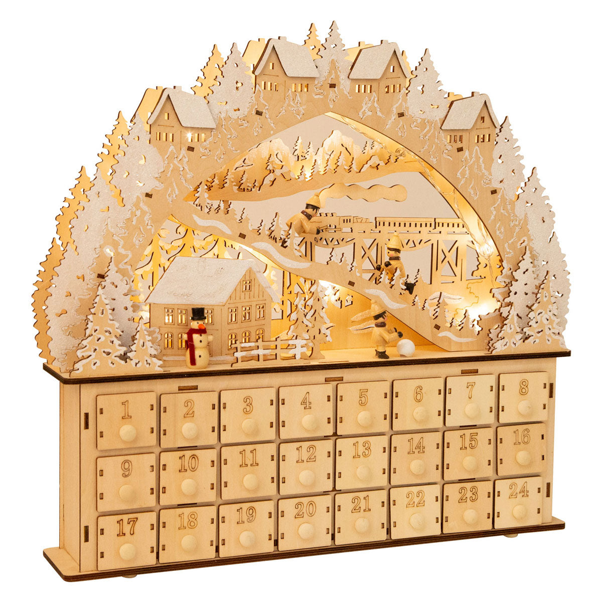 Lille fod - adventskalenderski i træ