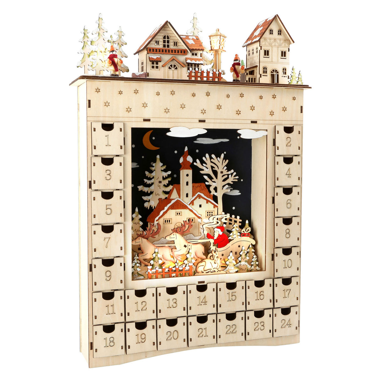 Lille fod - træ adventskalender vinterdrøm