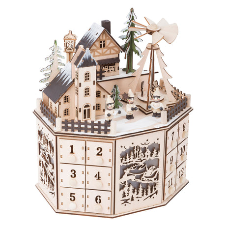 Lille fod - adventskalender i træ julelandskab