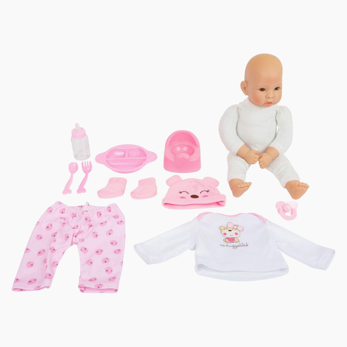Lille fod - babydukke Marie med tilbehør, 7 stk.