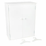 Lille fods dukkegarderobe i træ 53 cm hvid