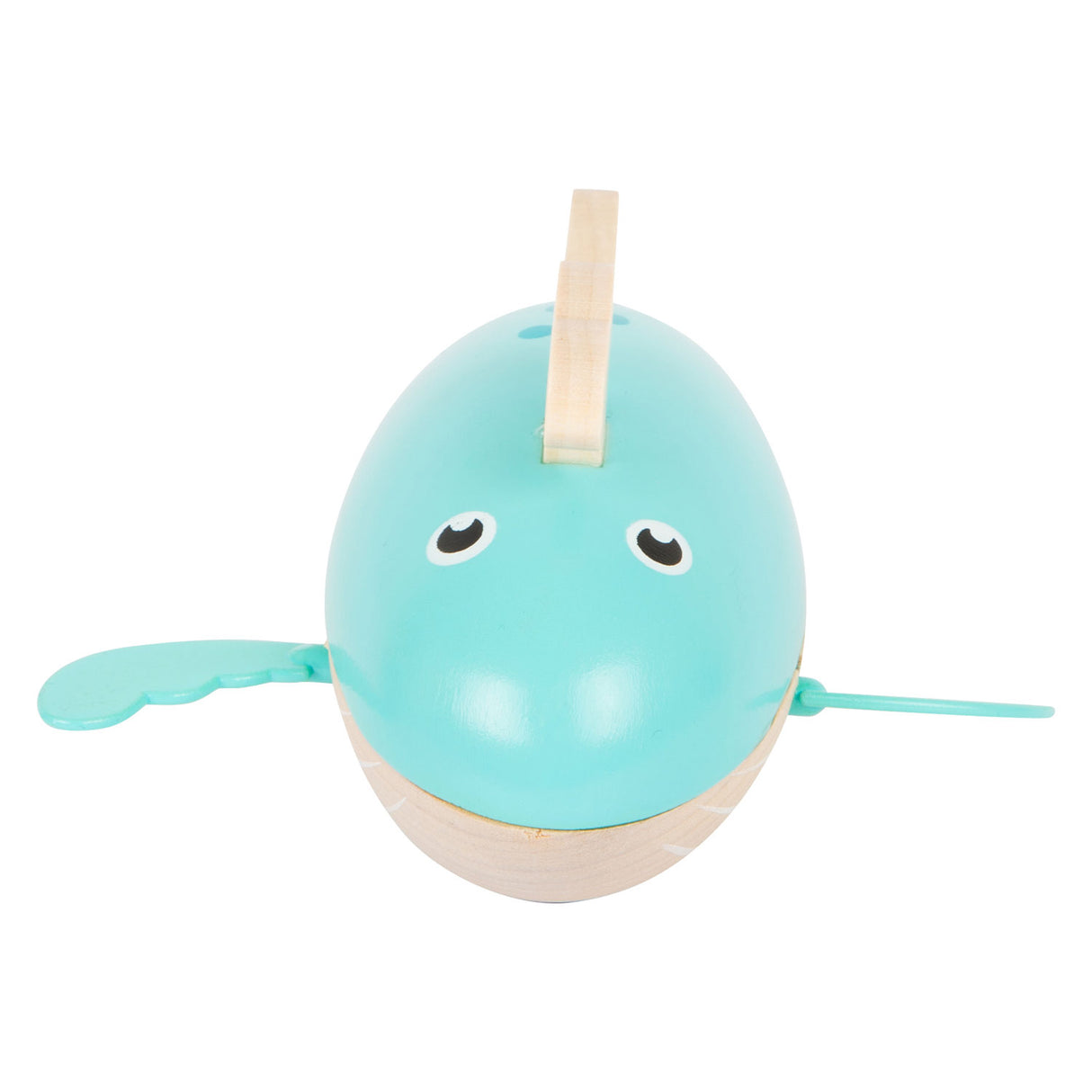 Lille fod - badelegetøj træhval, der kan vikles op