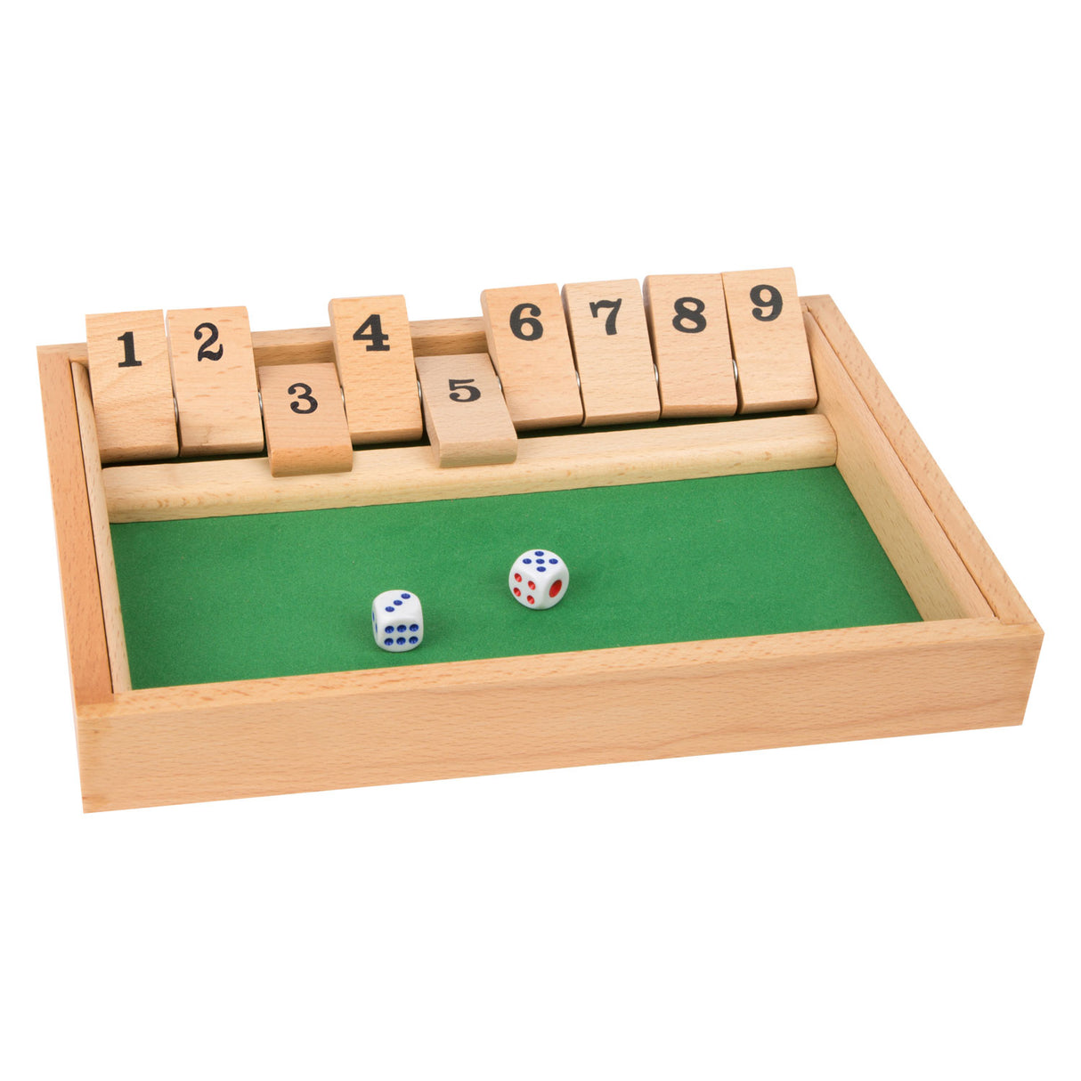 Lille fod luk boksen Houten Dice Game
