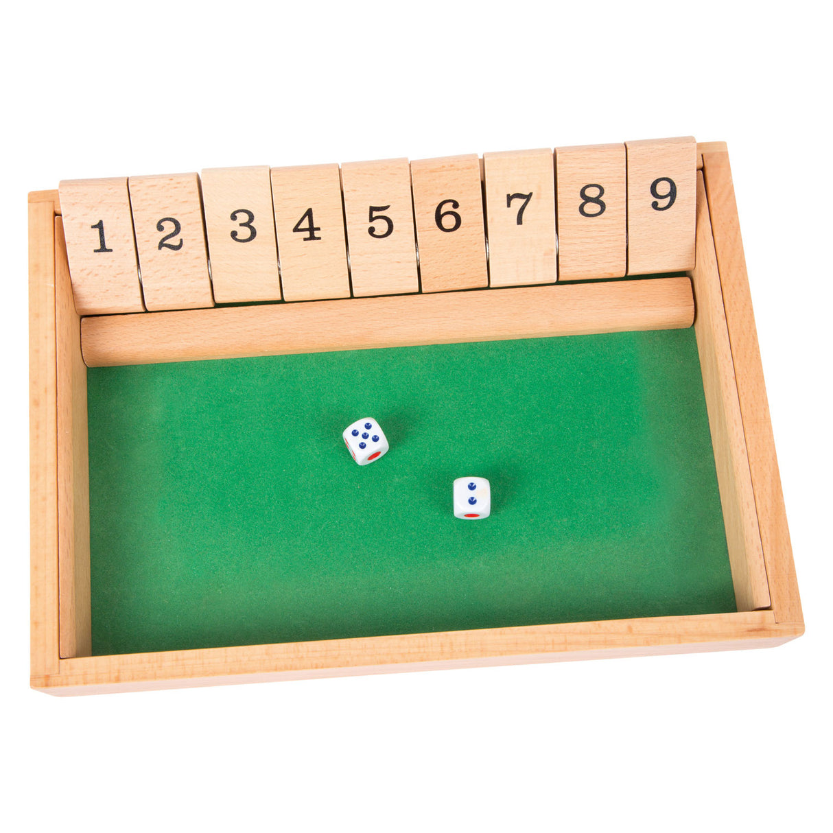 Lille fod luk boksen Houten Dice Game