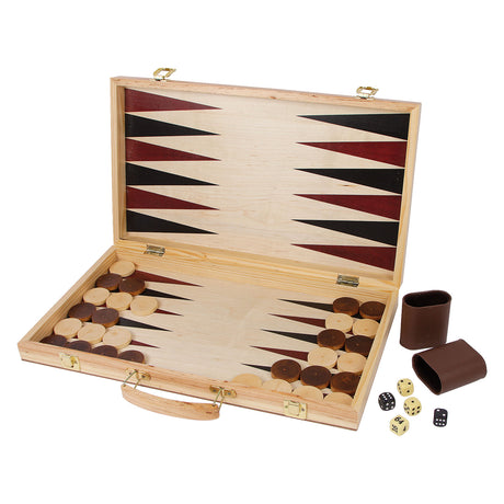 Lille fod - træskak og backgammon