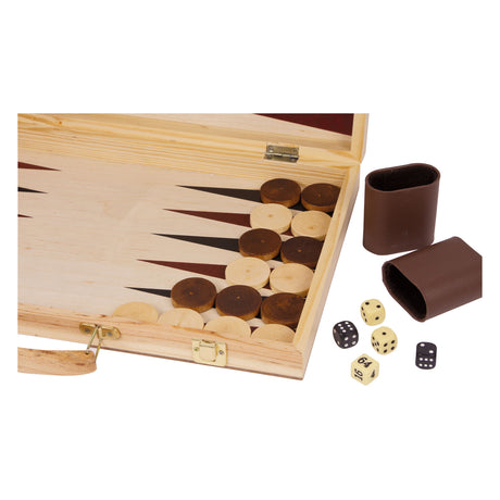 Lille fod - træskak og backgammon