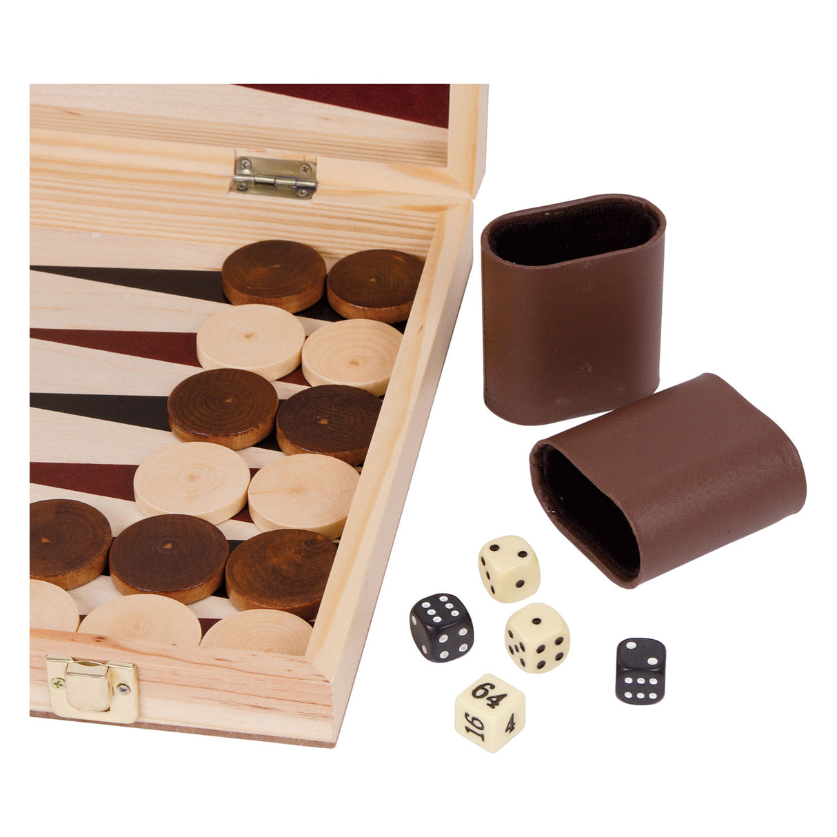 Lille fod - træskak og backgammon