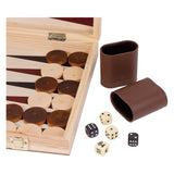 Lille fod - træskak og backgammon