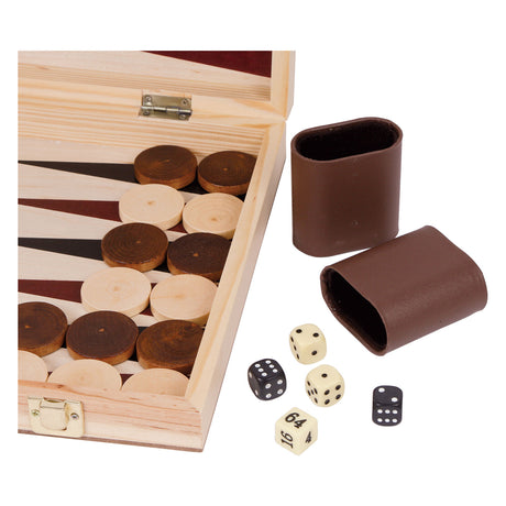 Lille fod - træskak og backgammon