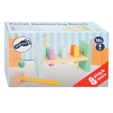 Lille fod - træhammerbænk pastel, 8 stk.