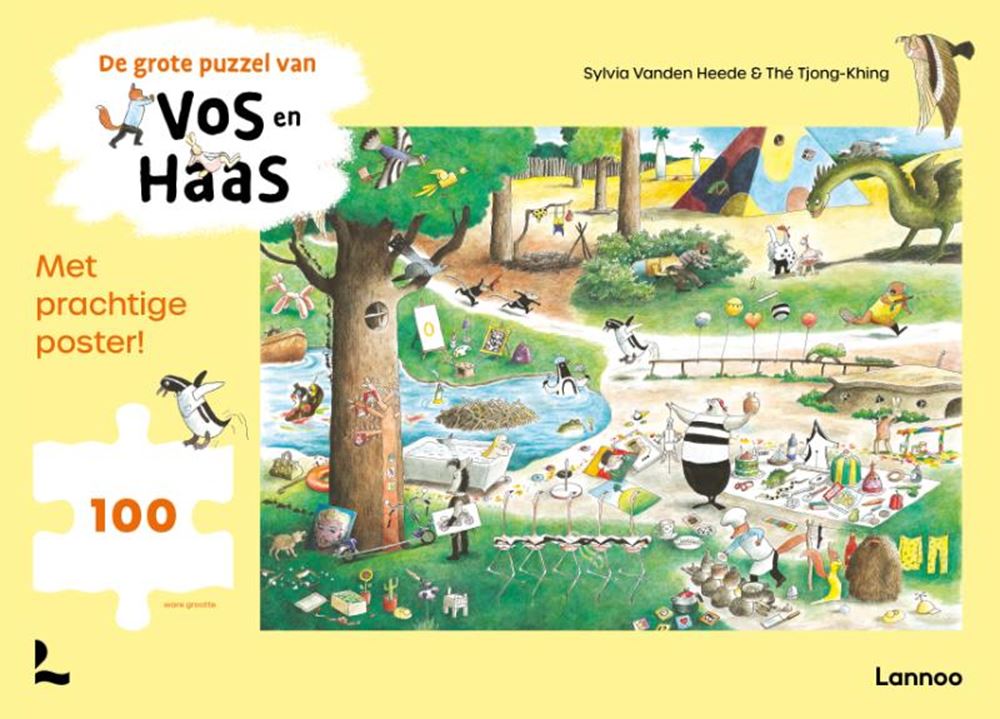 Lannoo den store ræv og hare-puslespil (100 brikker)