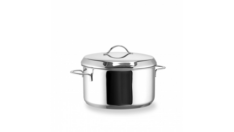 Eurocuisine kogepande 18 cm rustfrit stål med stålhåndtag