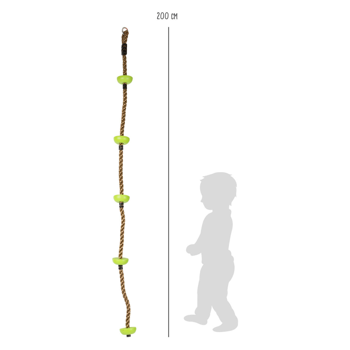 Lille fod - klatring reb grøn, 200 cm
