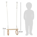Lille fod - trapeze med gymnastikringe, 100 cm