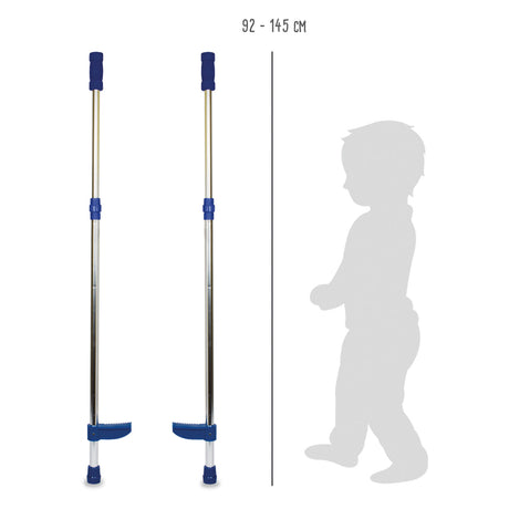 Lille fod - metal stelten justerbar blå, 145 cm