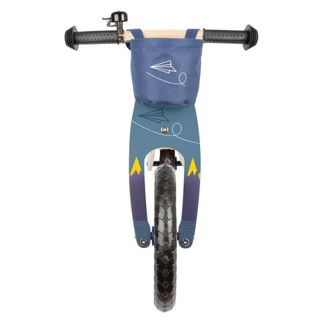 Lille fod - balancecykel flyvemaskine i træ blå