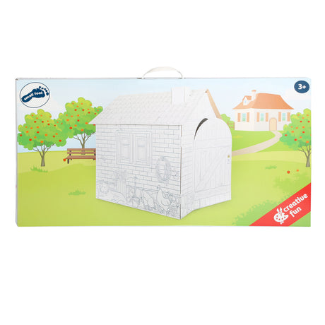 Lille fod - pap speelhuis gård, 87x71x88cm