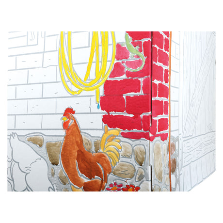 Lille fod - pap speelhuis gård, 87x71x88cm