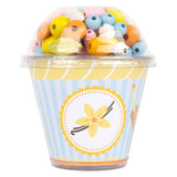 Lille fod - træperler smykkefremstilling cupcake