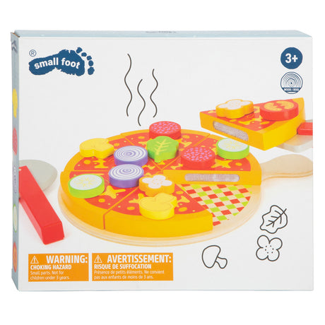 Lille fod - træ skære og spille mad pizza sæt, 21 stk.