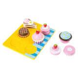Lille fod - legemad cupcakes og kagesæt i træ, 13 stk.
