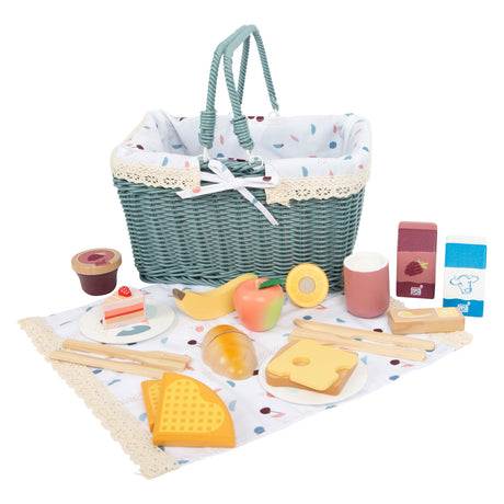 Lille fod - picnic sæt med træ legemad velsmagende, 26 stk.