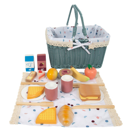 Lille fod - picnic sæt med træ legemad velsmagende, 26 stk.
