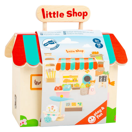Lille fod - tag-med legebutik dukkehus i træ, 15 stk.