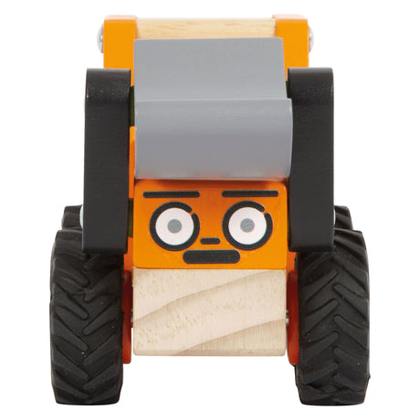 Lille fod - trægravemaskine orange