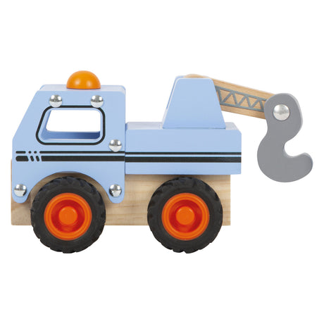 Lille fod - trætrækvogn blå