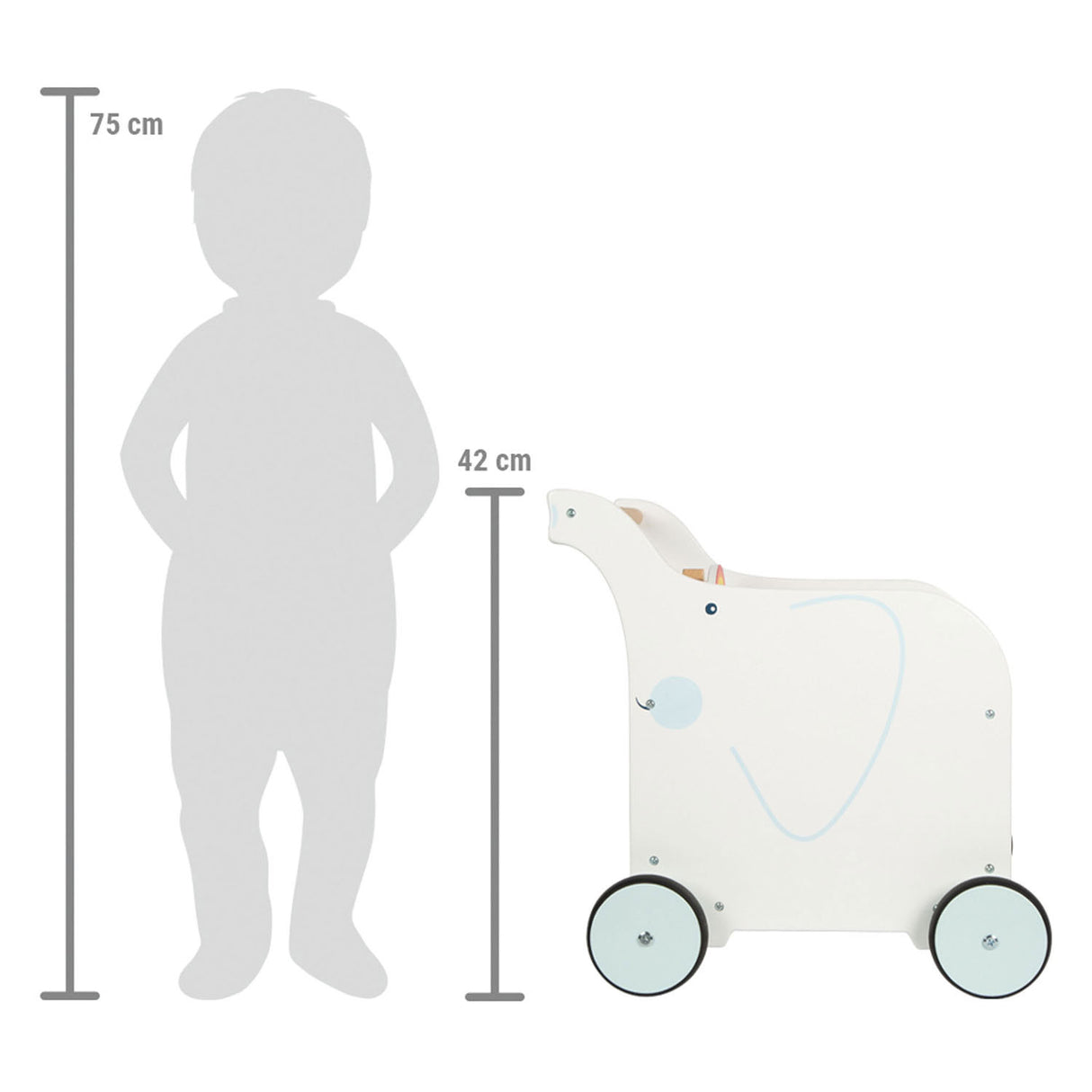 Lille fod - Baby Walker Toy Box Elephant