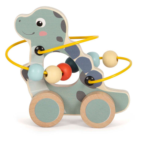 Lille fod - træ push figur motor spiral dino
