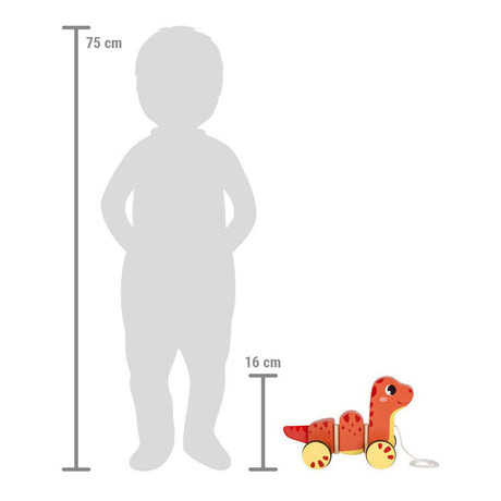 Lille fod - dinosaurfigur i træ