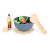 Lille fod - legetøjsmad salat legesæt i træ, 11 stk.