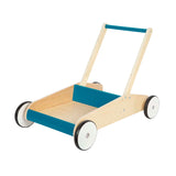 Lille fod - rollator i træ benzinblå
