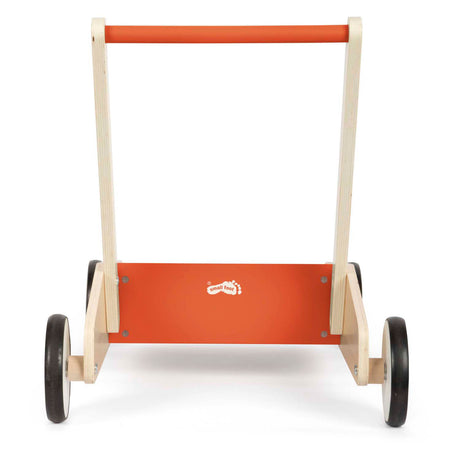 Lille fod - rollator i træ kobberrød