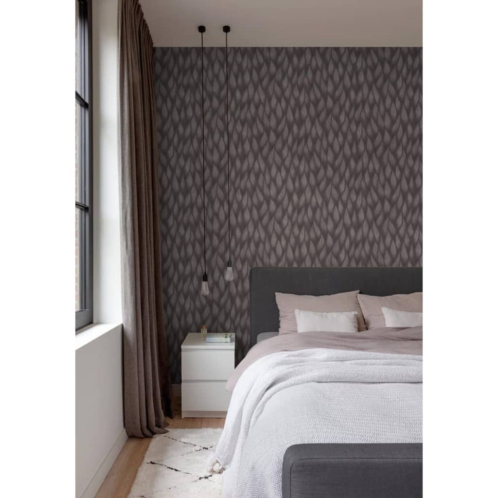 North Wall tapet Topchic Flames and Drops Metallic Gray