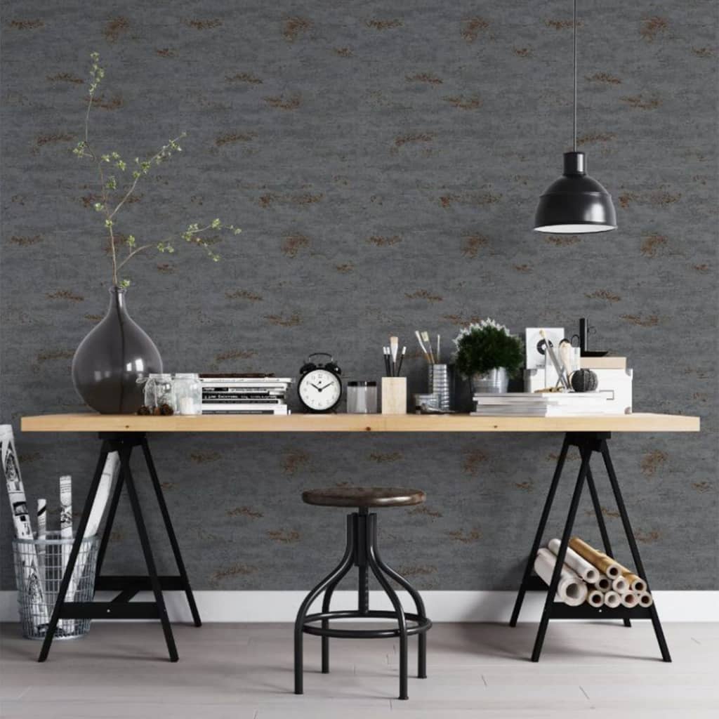 North Wall Noordwand tapet Topchic beton mørkegrå