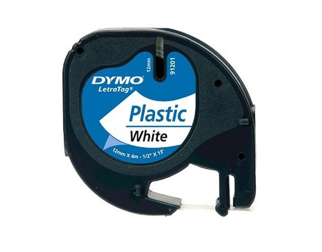 Dymo foldetape hvid-sort 91201
