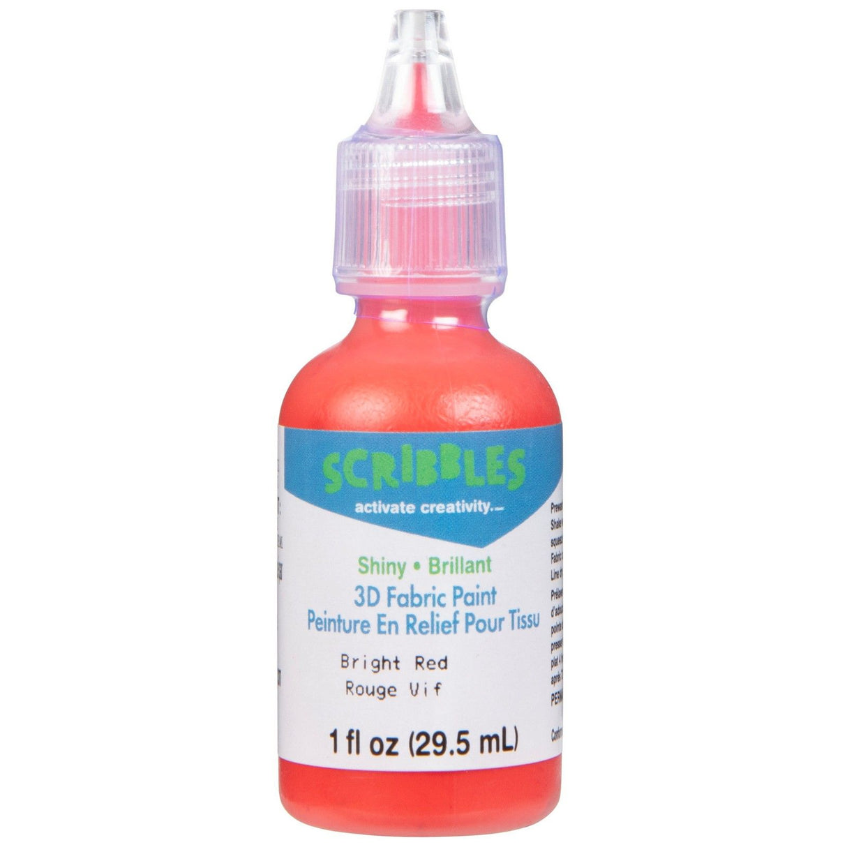 Skriblerier • 3D tekstilmaling blank 29,5ml rød
