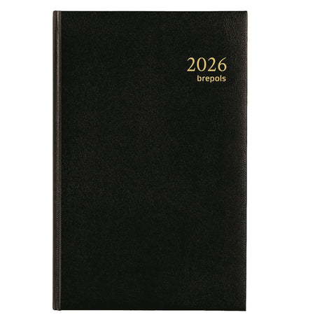 Brepols bureau agenda saturnus 1 dag 2026 lima zwart 13,3x20,8cm
