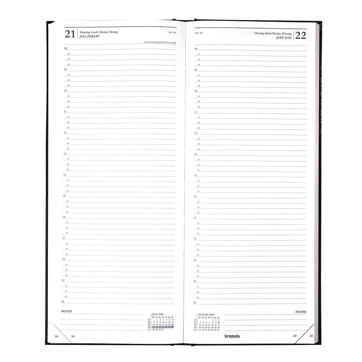 Brepols kalender Saturn 1 dag 2026 lang sort