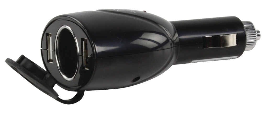 Hq p. sup. USB202 dobbelt USB biloplader med 12 V tilslutning
