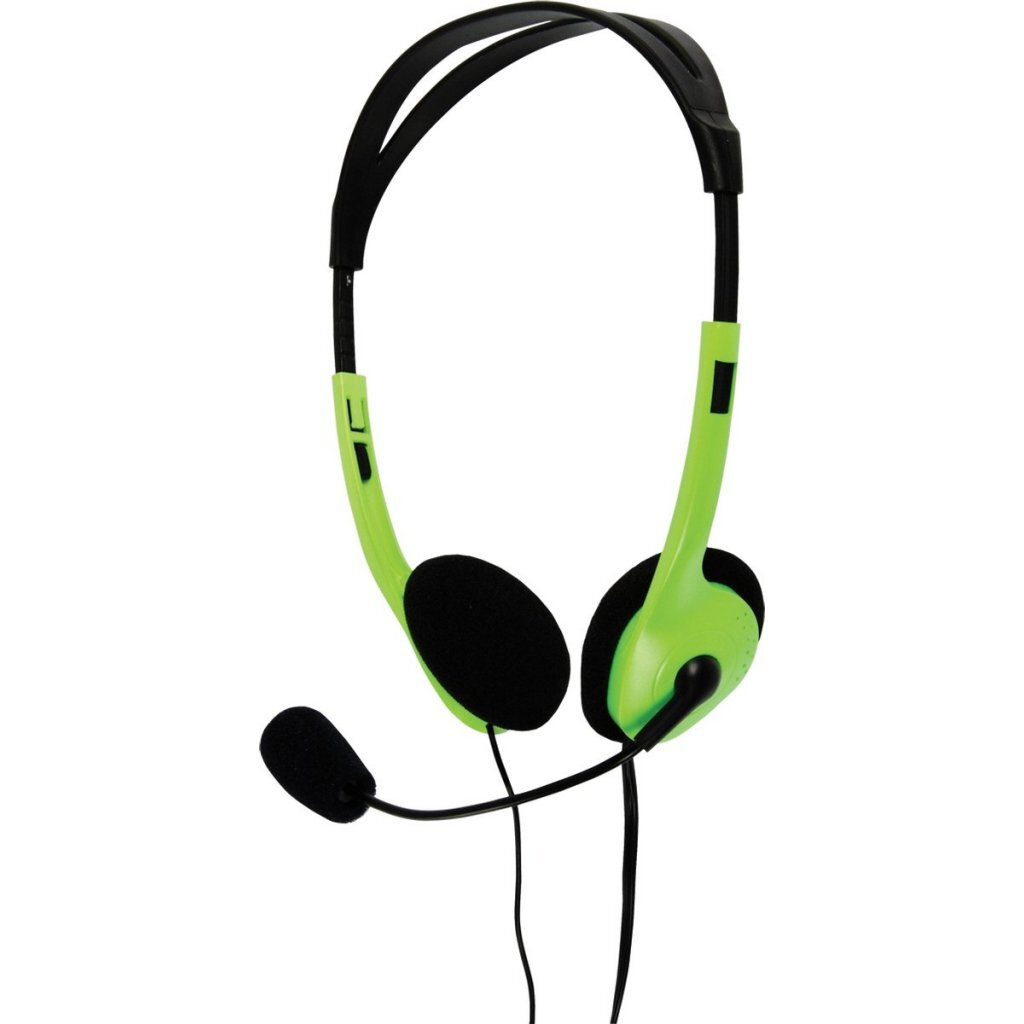 Basicxl bxl-headset1 stereoheadset grøn sort