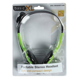 Basicxl bxl-headset1 stereoheadset grøn sort