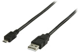 Valueline vlcp60500b10 usb 2.0 usb a han - usb micro b han kabel 1.00 m sort