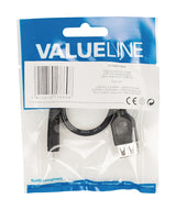 Valueline VLCP60570B02 USB 2.0 USB Micro B han - USB A hun adapterkabel 0,20 m sort