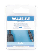 Valueline vlab22100b02 jack stereo audio distributionskabel 3,5 mm han - 2x 3,5 mm hun 0,20 m sort