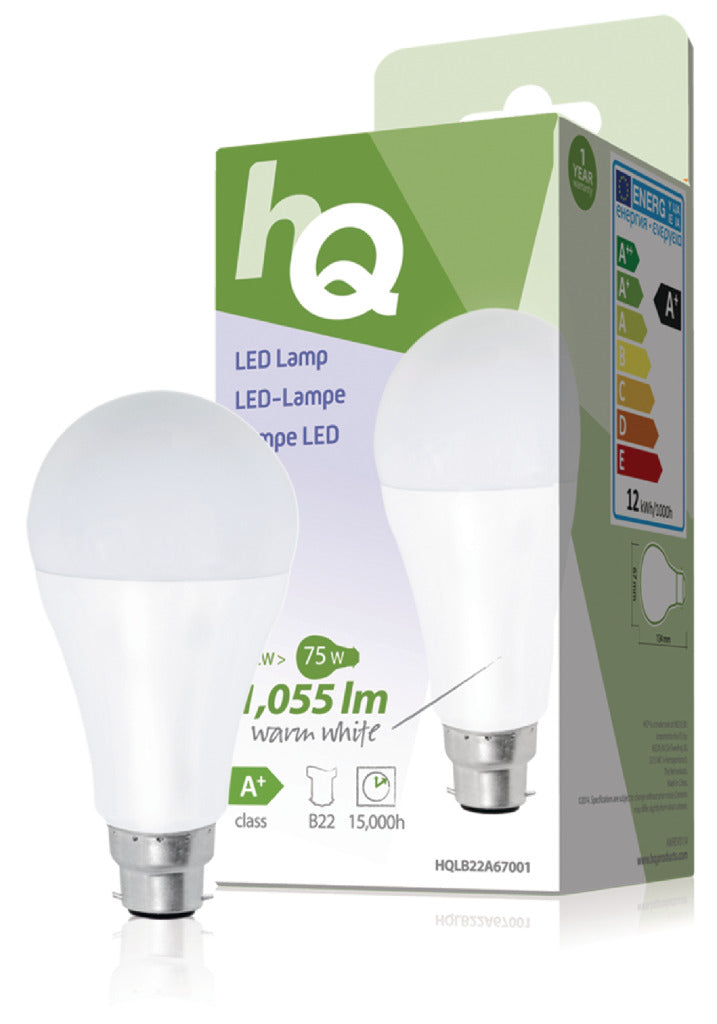 HQ LB22A67001 A67 B22 12W (75W) LED-pære
