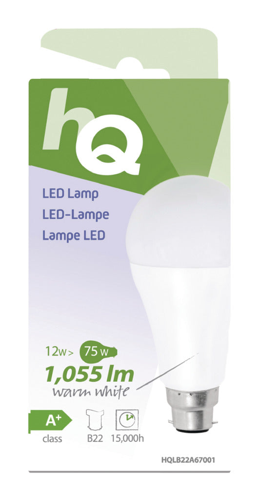 HQ LB22A67001 A67 B22 12W (75W) LED-pære